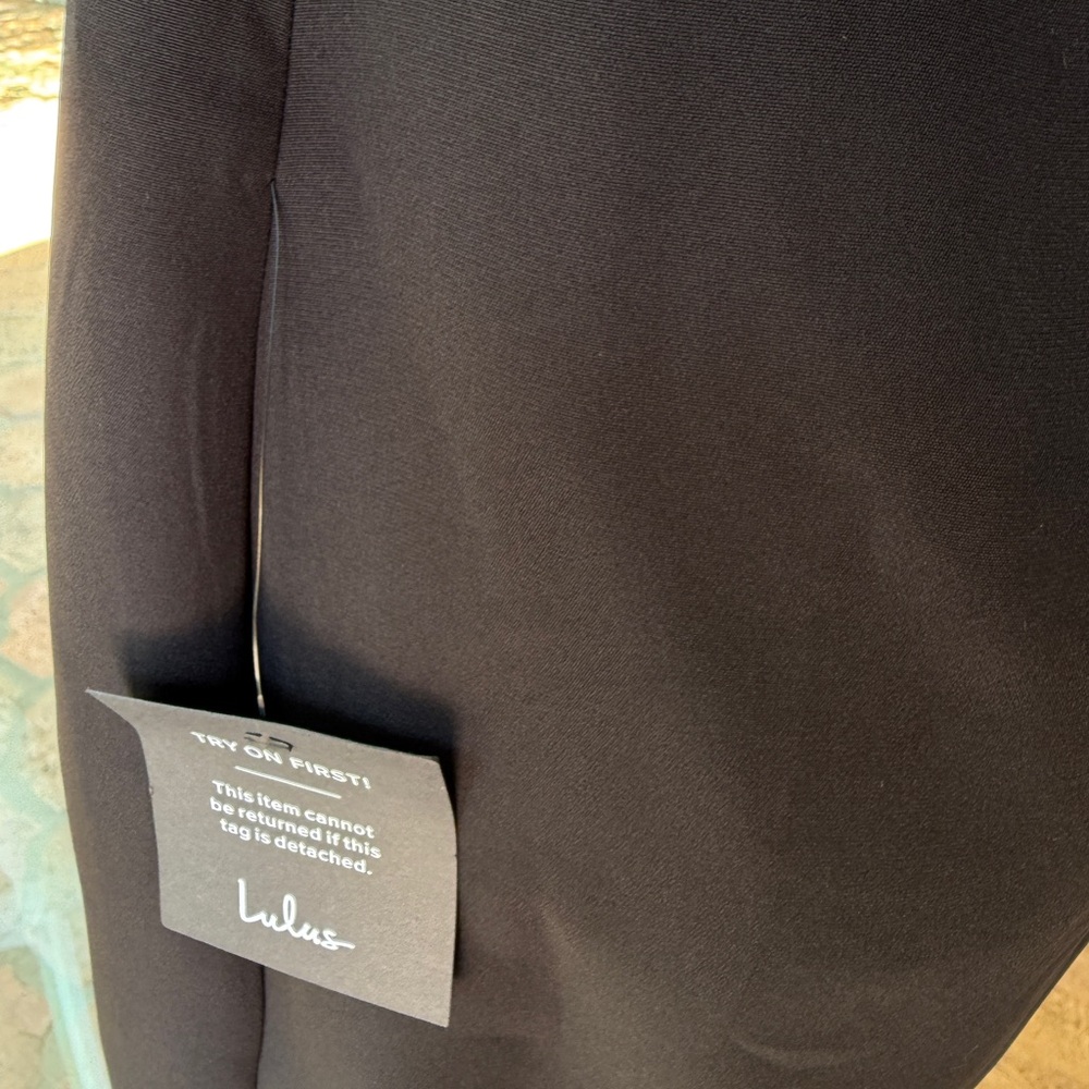 NWT Lulus Perfected Black Cowl Halter A-Line Mini Dress - Picture 8 of 8